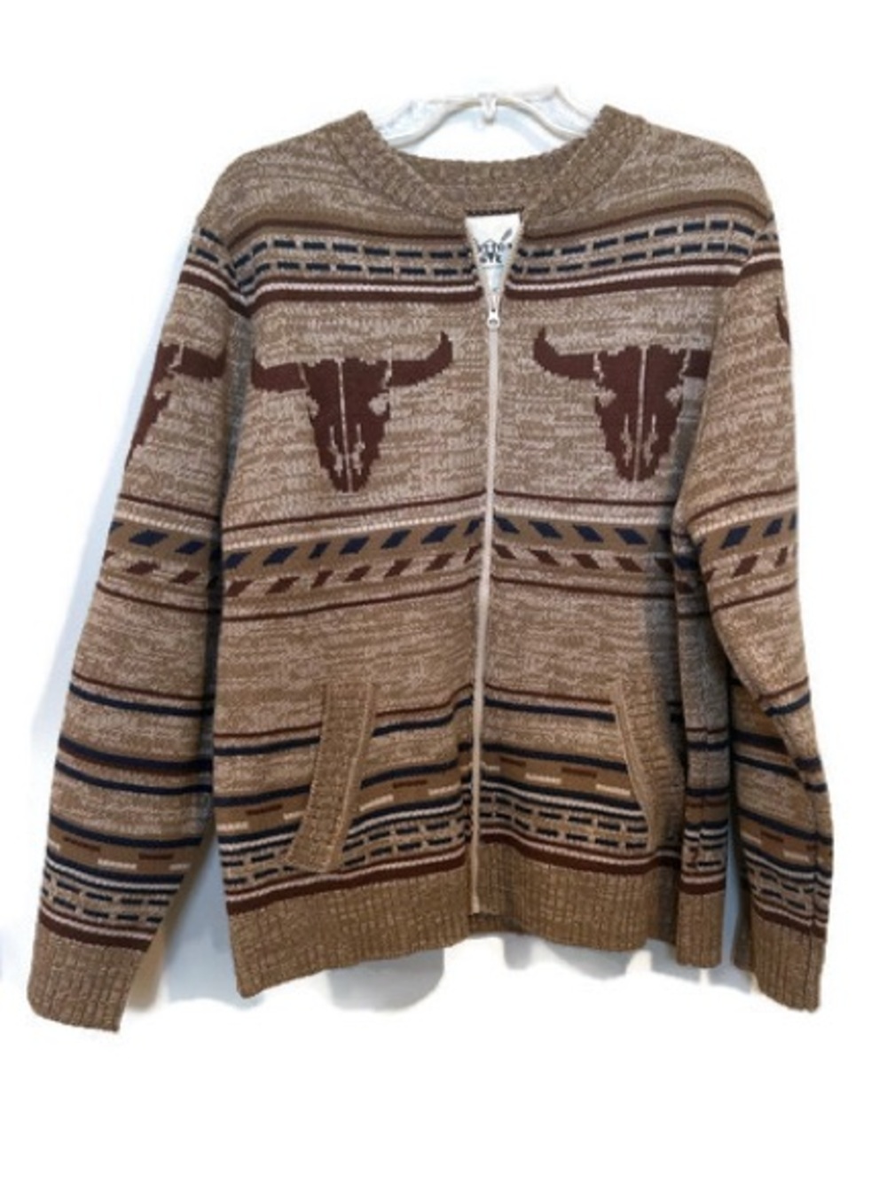 Cotton & Rye Outfitters Men's Southwestern Zip Cardigan Sweater Western Medium